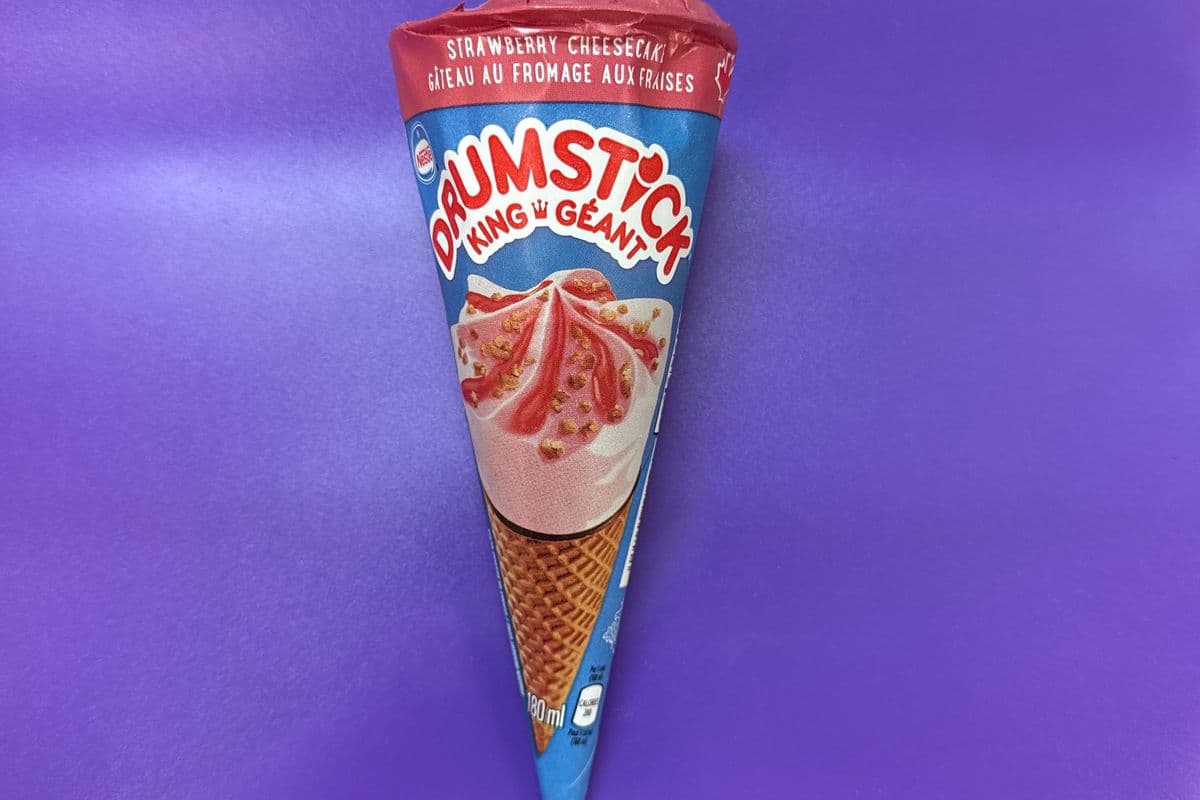 Strawberry Cheesecake Drumstick King Ice Cream