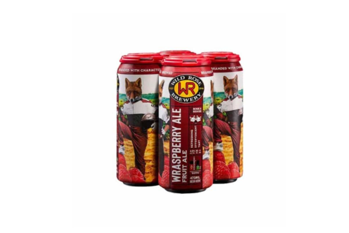 Wild Rose Brewery Wraspberry Ale (4 Cans) (4 x 473ML)