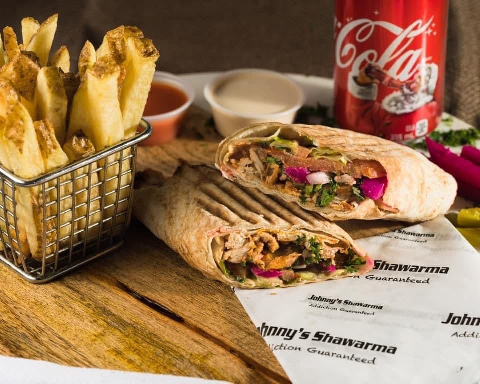 Shawarma Wrap, Fries, and Pop Combo