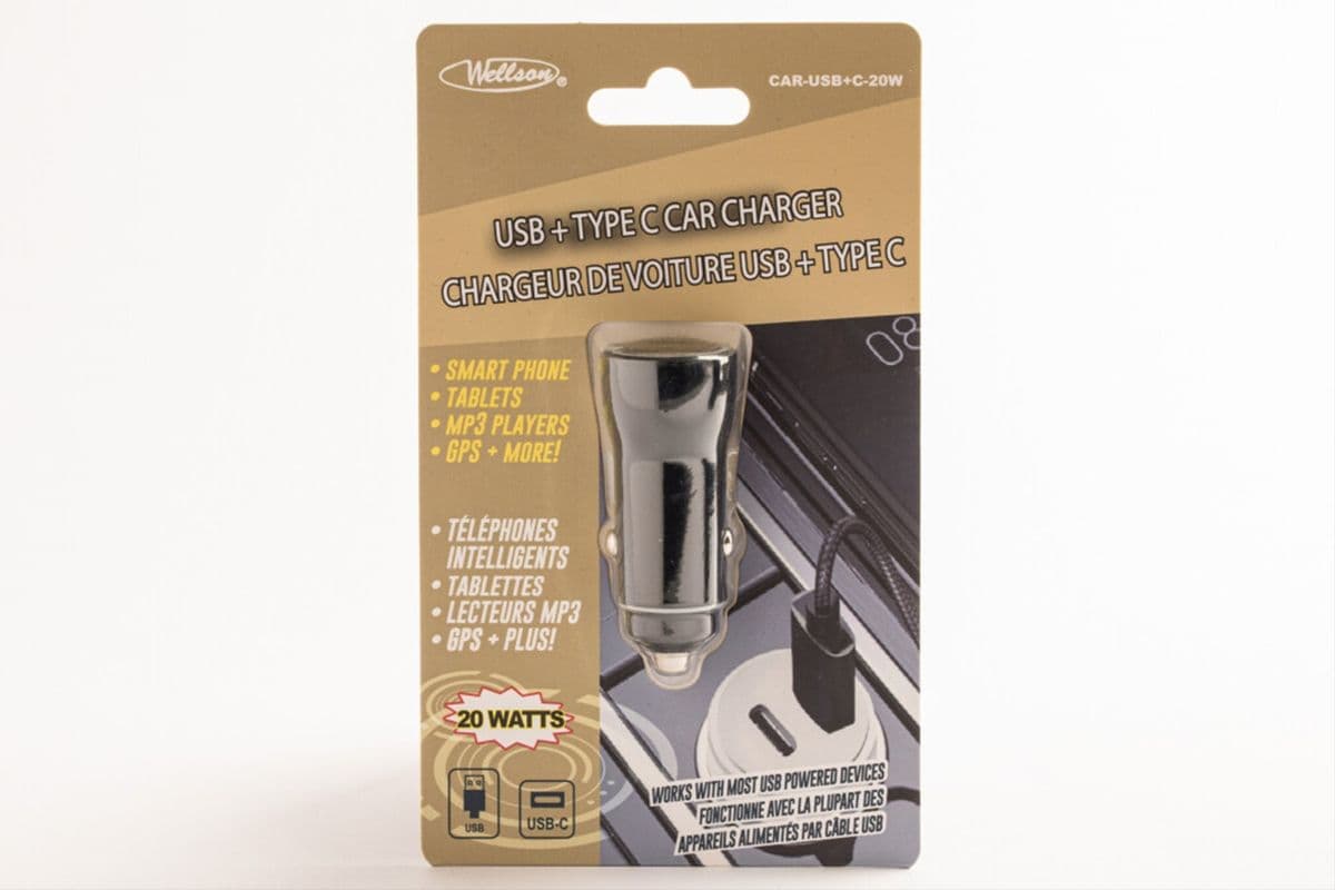 USB + Type C Car Charger
