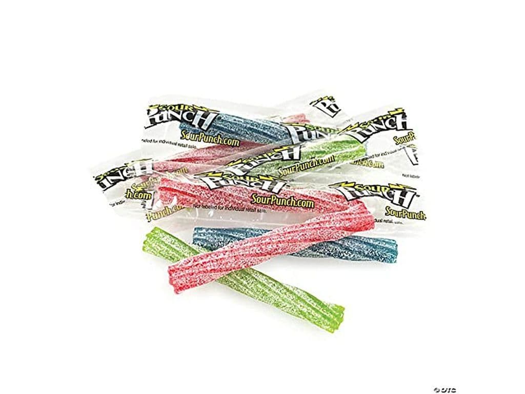 Sour Punch Twists Assorted Flavours Mini Gummy Candies 5.7g Random Fruit Flavour