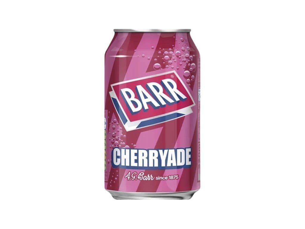 Barrs Cherryade Soda UK Zero Sugar 330ml Soft Drink