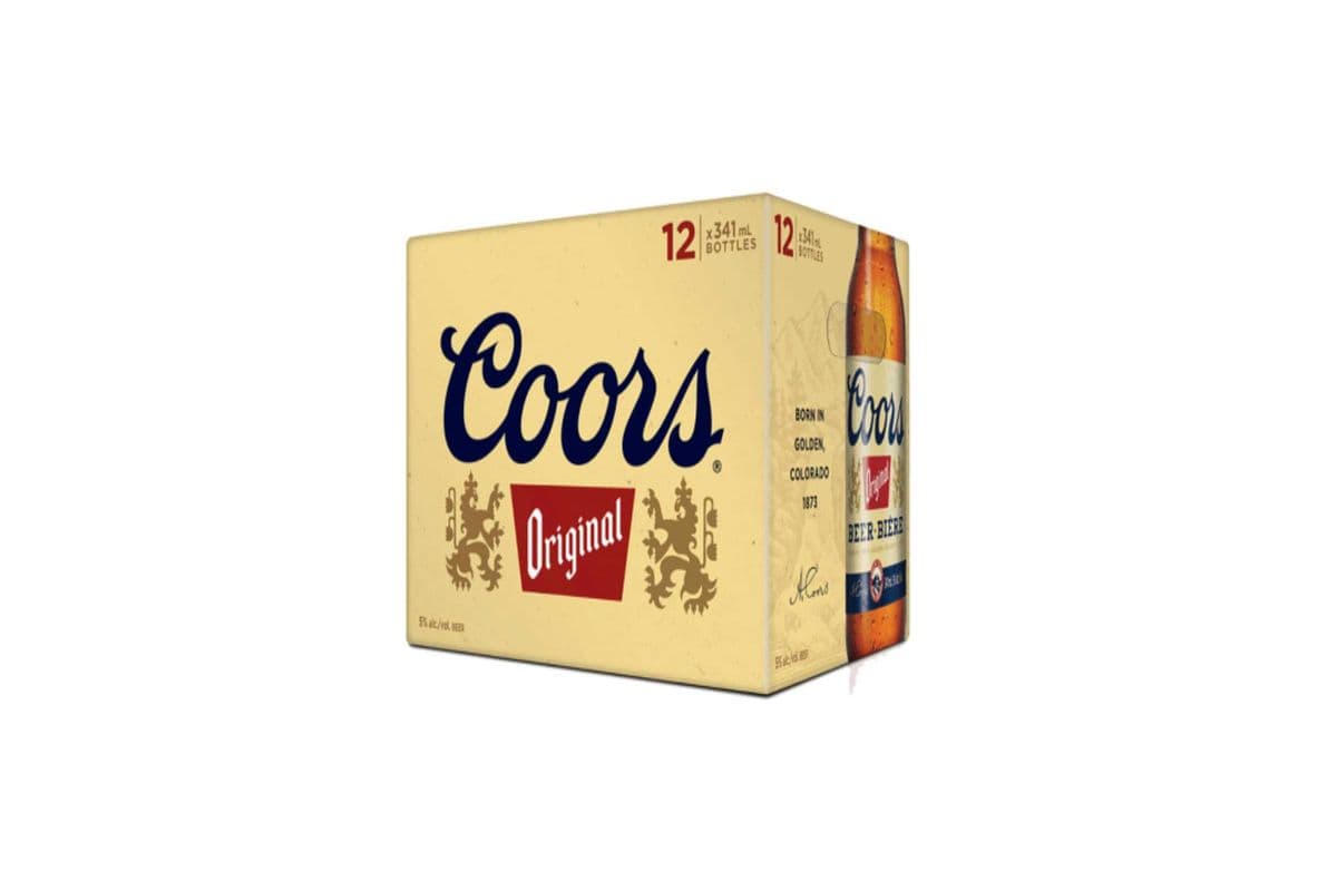 Coors Original 12 Pack Bottles (12 x 341 ml Bottles)