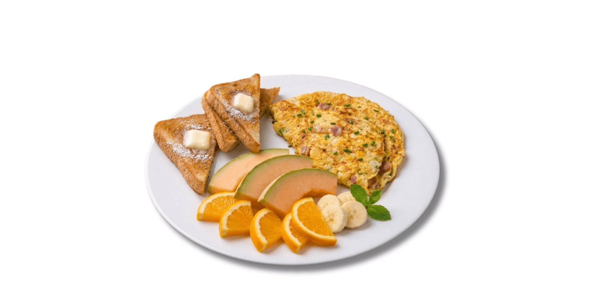 Omelette, Patates, Café/Thé