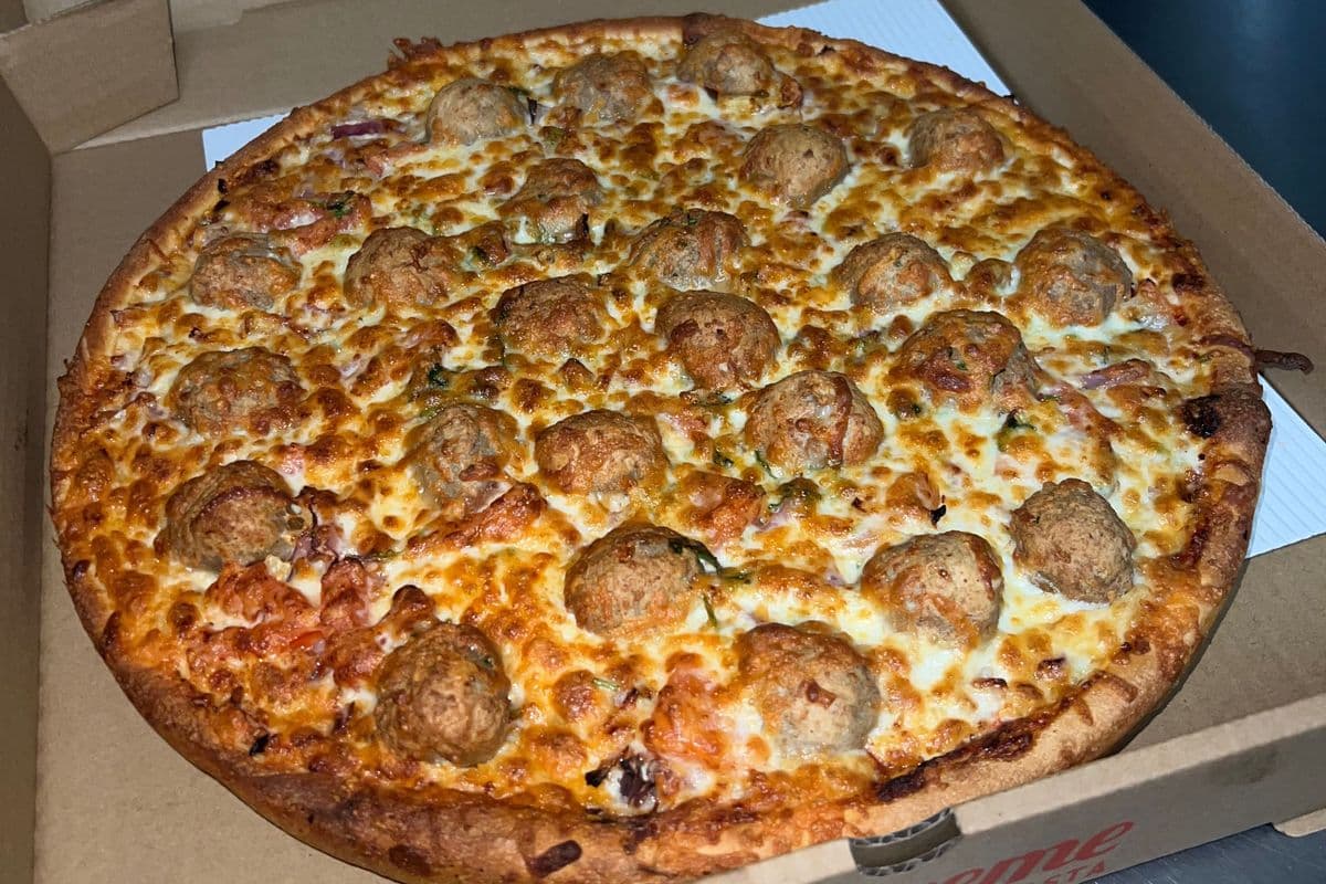 Small Mini Meatballs Pizza