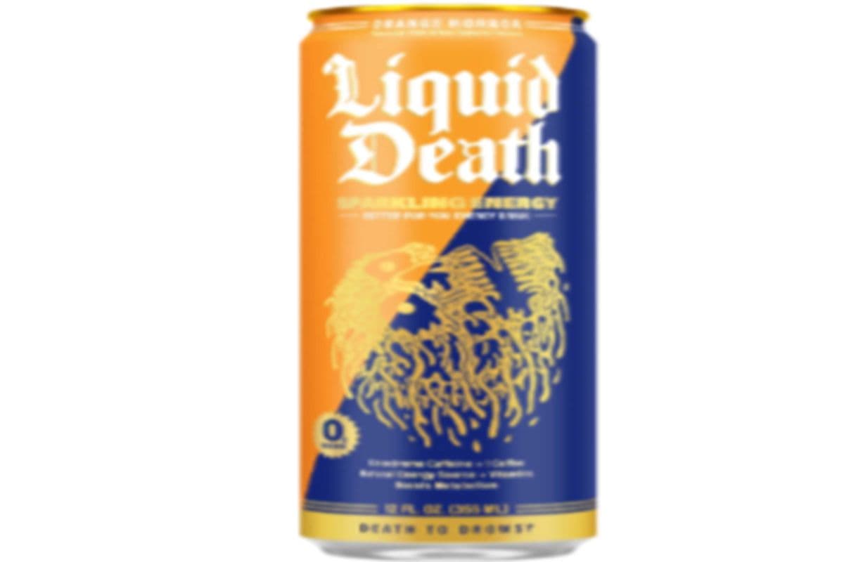 Liquid death sparkling energy orange horror (355ml) (5 Cal)