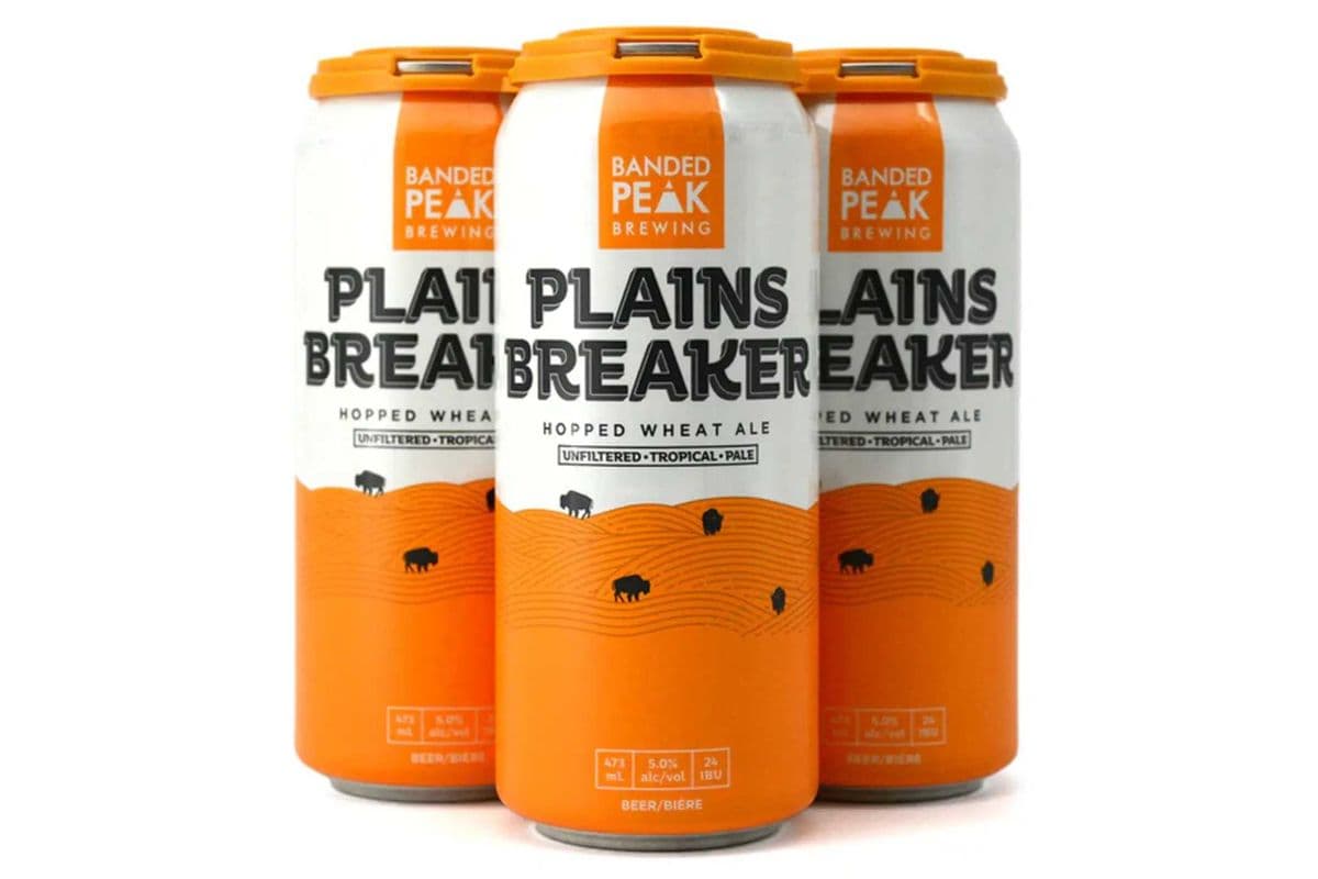 Banded Peak Plains Breaker Hopped Wheat Ale (4 x 473 ml Cans)