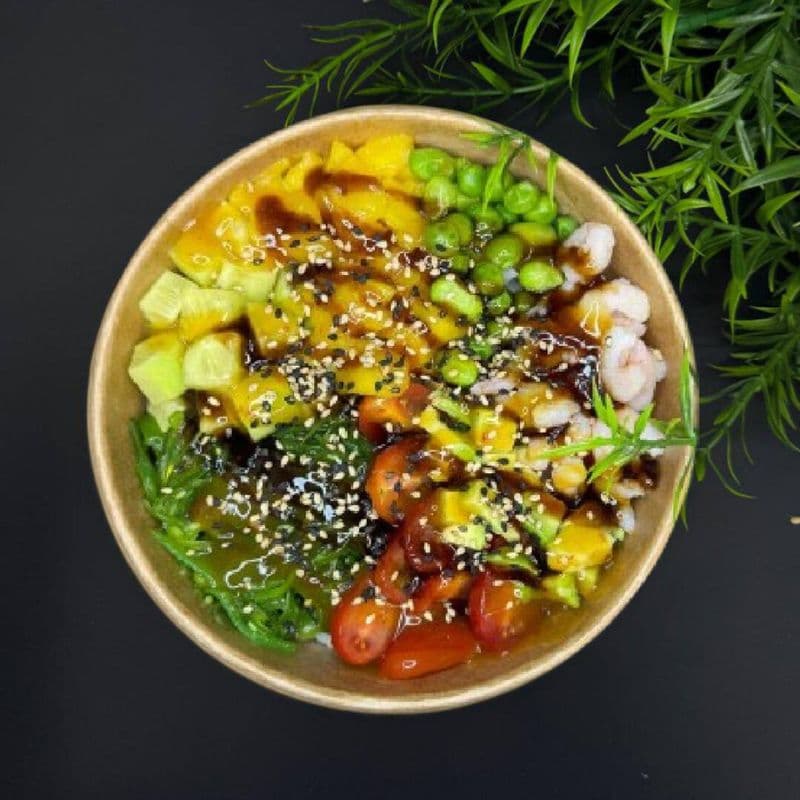 Poke with Salmon