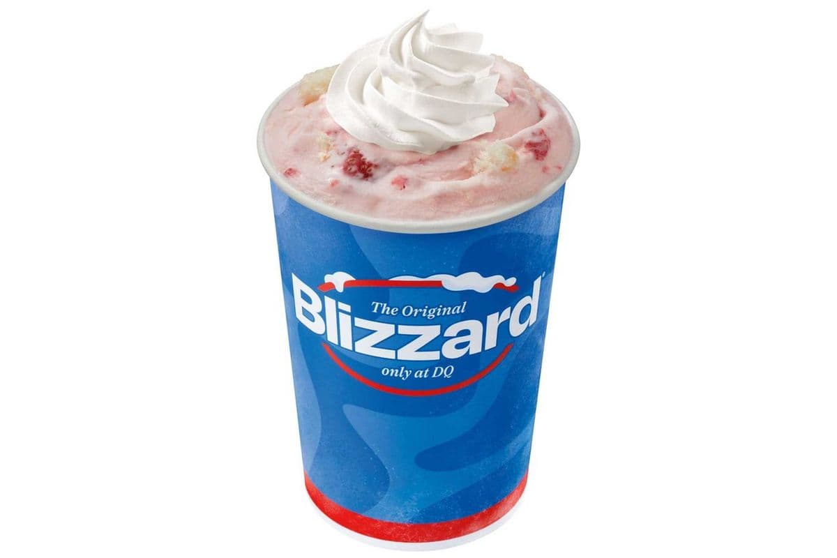 Strawberry Angel Food Cake Blizzard® Treat.