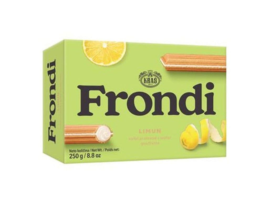 Kras Frondi Lemon Croation Cream Filled Crispy Wafer Sticks 250g Balkan Biscuits