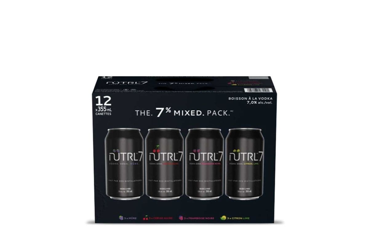 Nutrl 7 Vodka Soda Mix (12 x 355 ml Cans)