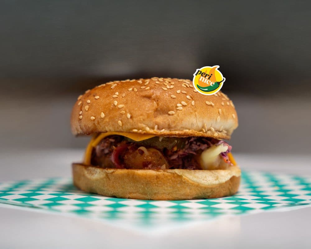 Peri Nice Cheese Tease (Mozzarella Stick Sandwich) - peri peri sauce