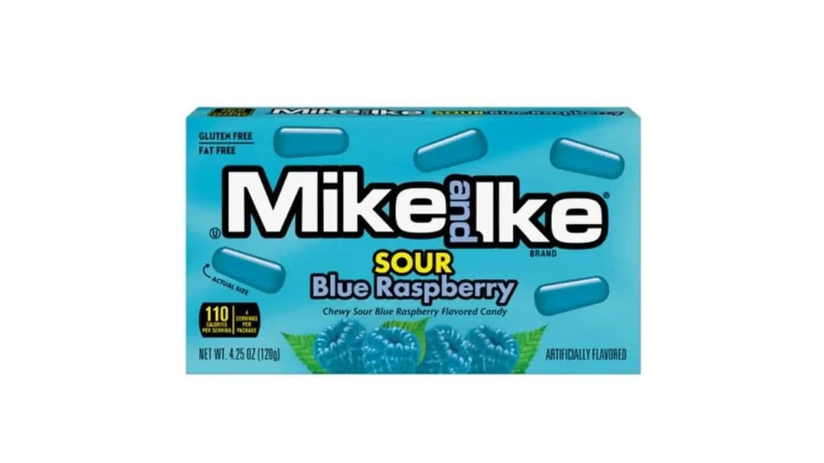 Mike & Ike Sour Blue Raspberry Theater Box