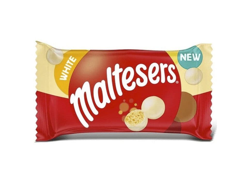 Maltesers White Chocolate Crispy Crunchy Malt Balls UK 30g