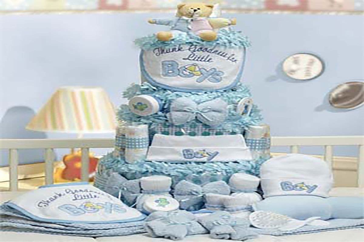 Baby Boy Diaper Cake With Toys