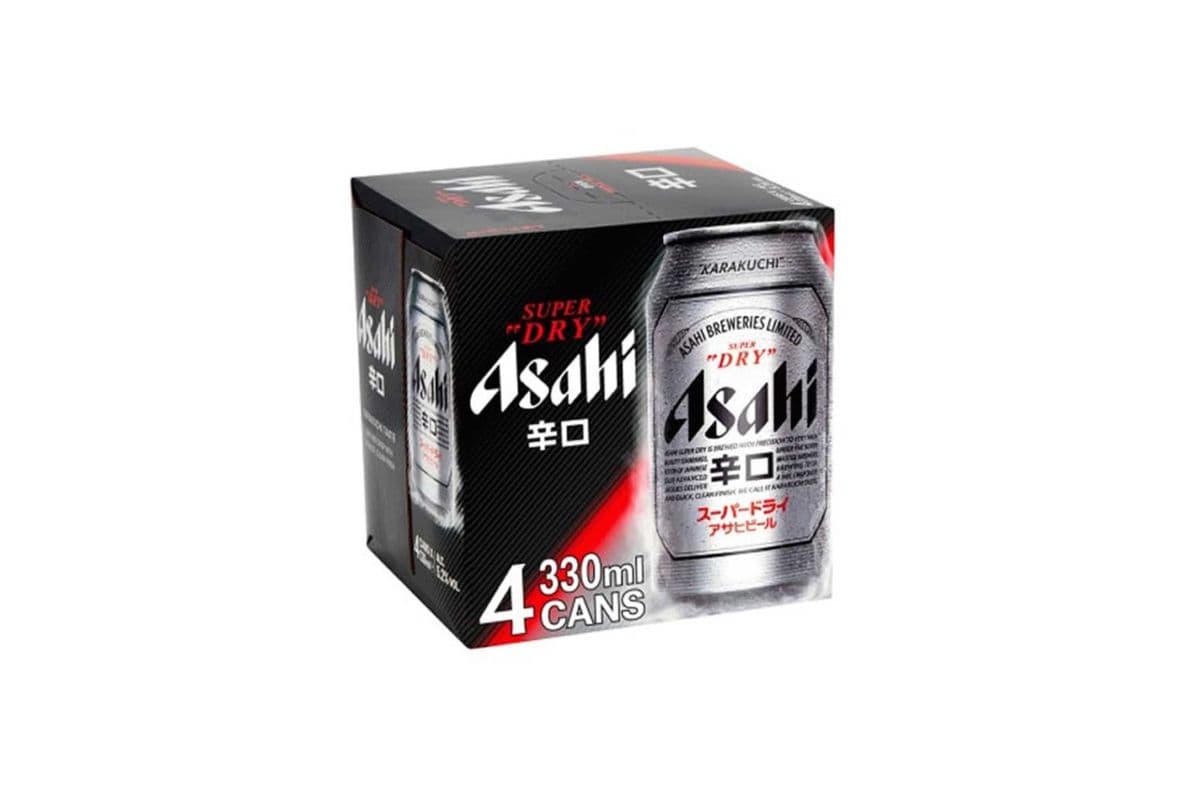 Asahi Super Dry (4 x 500 ml Cans)