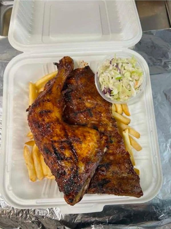 1/4 Chicken and Half Rack Ribs
