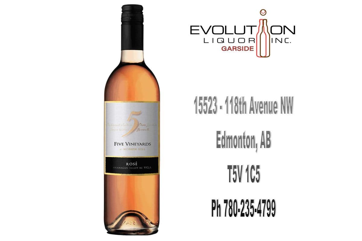 Five Vineyards by Mission Hill Rose VQA 0750G (Rose) (1 x 750 ml Glass Bottle)
