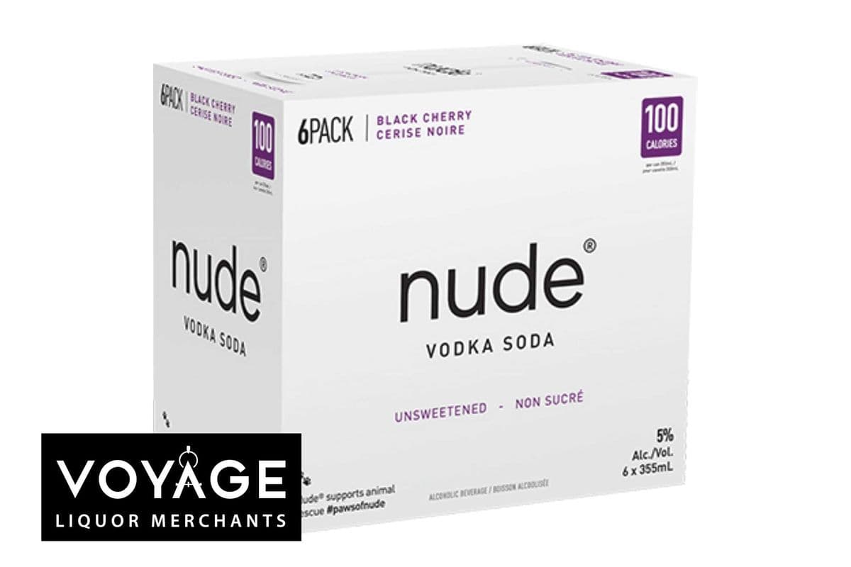 Nude Black Cherry Vodka Soda (6 x 355 ml)