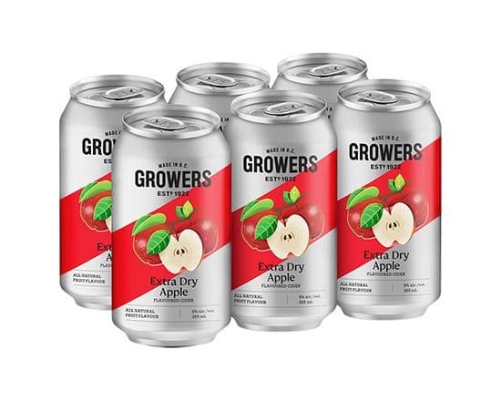 GROWERS EXTRA APPLE 6 CAN (6 X 355ML)