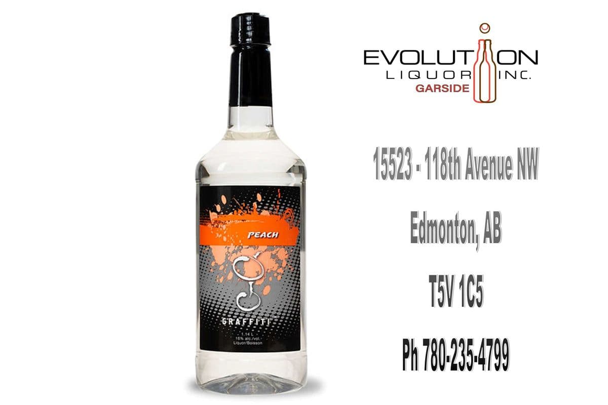 Graffiti Peach Schnapps 1140P (1 x 1140ml Plastic Bottle)