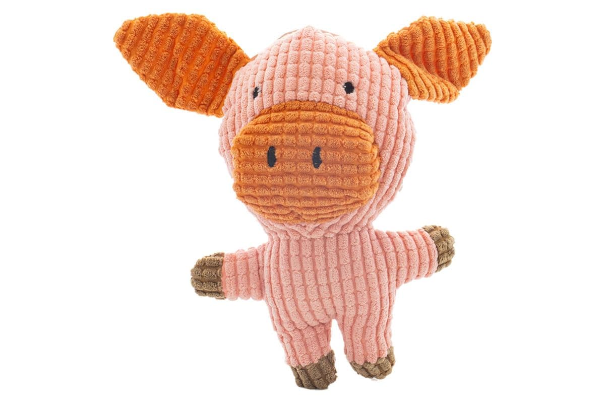 6.5" Pampered Pal Pig Plush Dog Toy