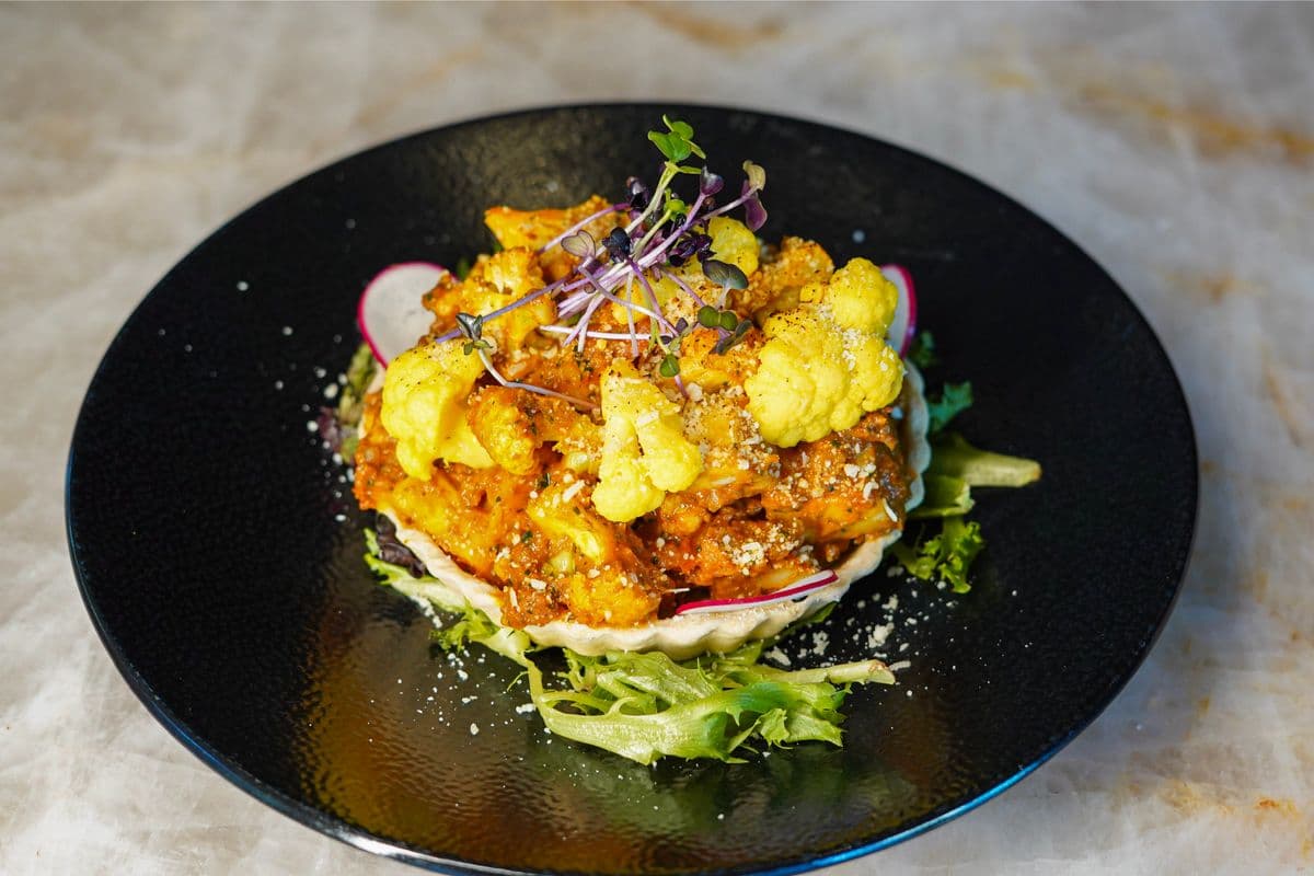 Baked Coastal Aloo Gobi, Savoury Tart