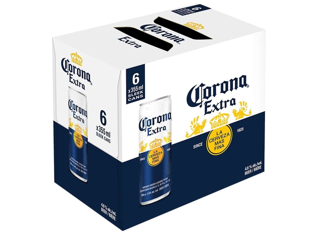 Corona Extra, 6 Can (6 x 355 ml)