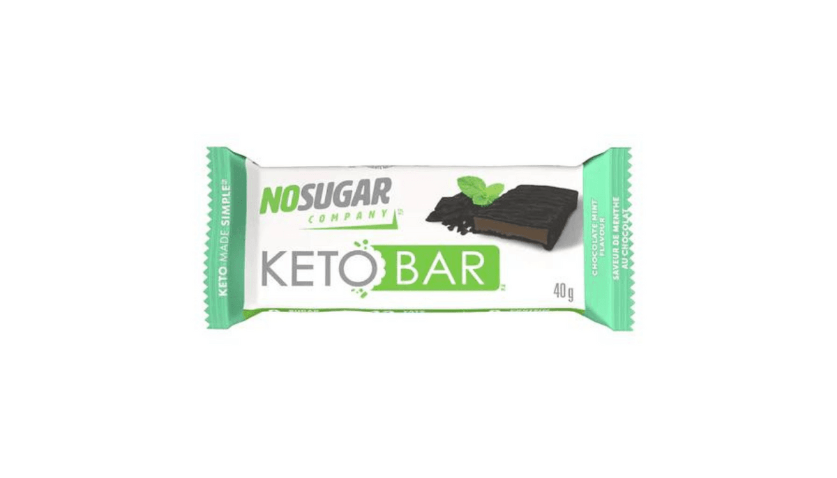 No Sugar Keto Bar - Chocolat à la Menthe / Chocolate Mint 40g
