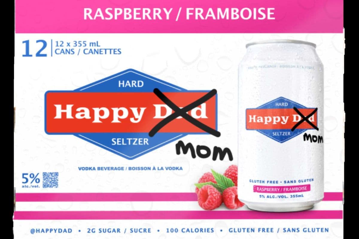 HAPPY DAD HARD SELTZER RASPBERRY 12 PACK (1 x 12x355ML)
