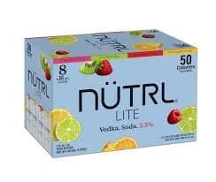 NUTRL LITE VODKA SODA 8 CAN MIXERS (8 x 355mL)