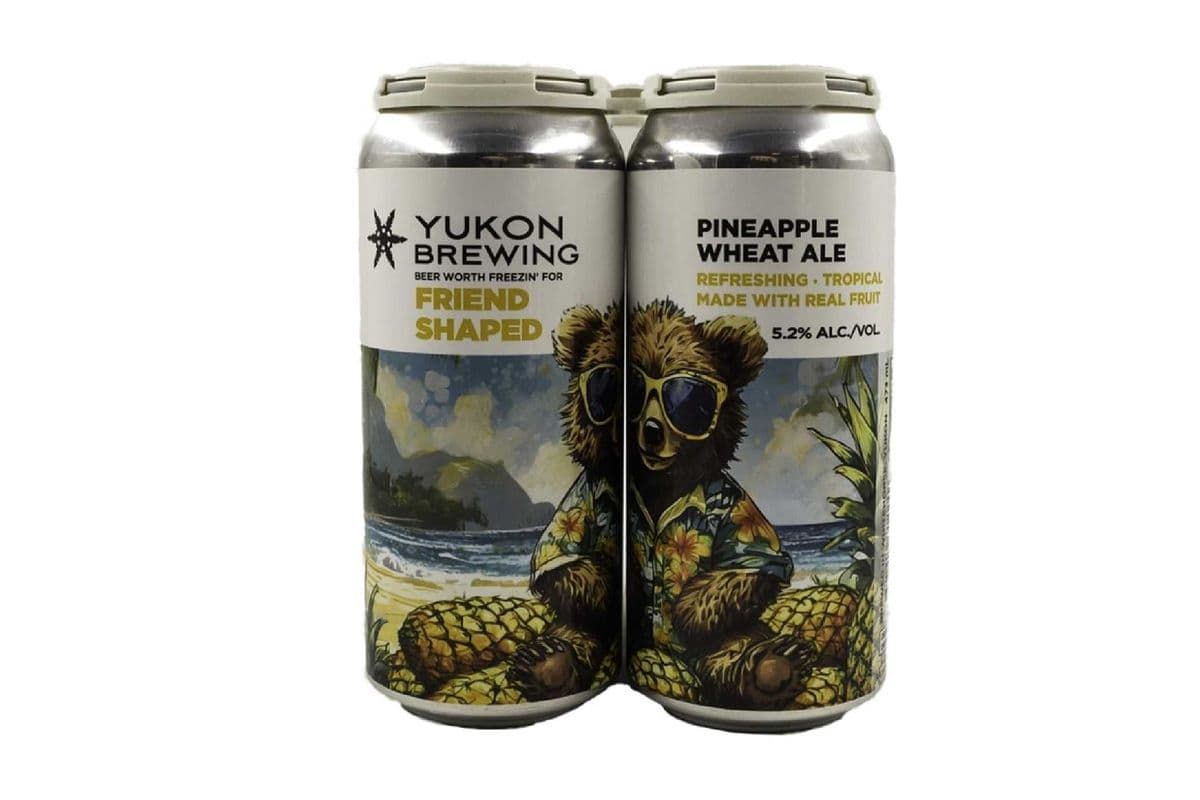 106984. YUKON FRIEND SHAPED PINEAPPLE WHEAT ALE (4 x 473ML (CANS))