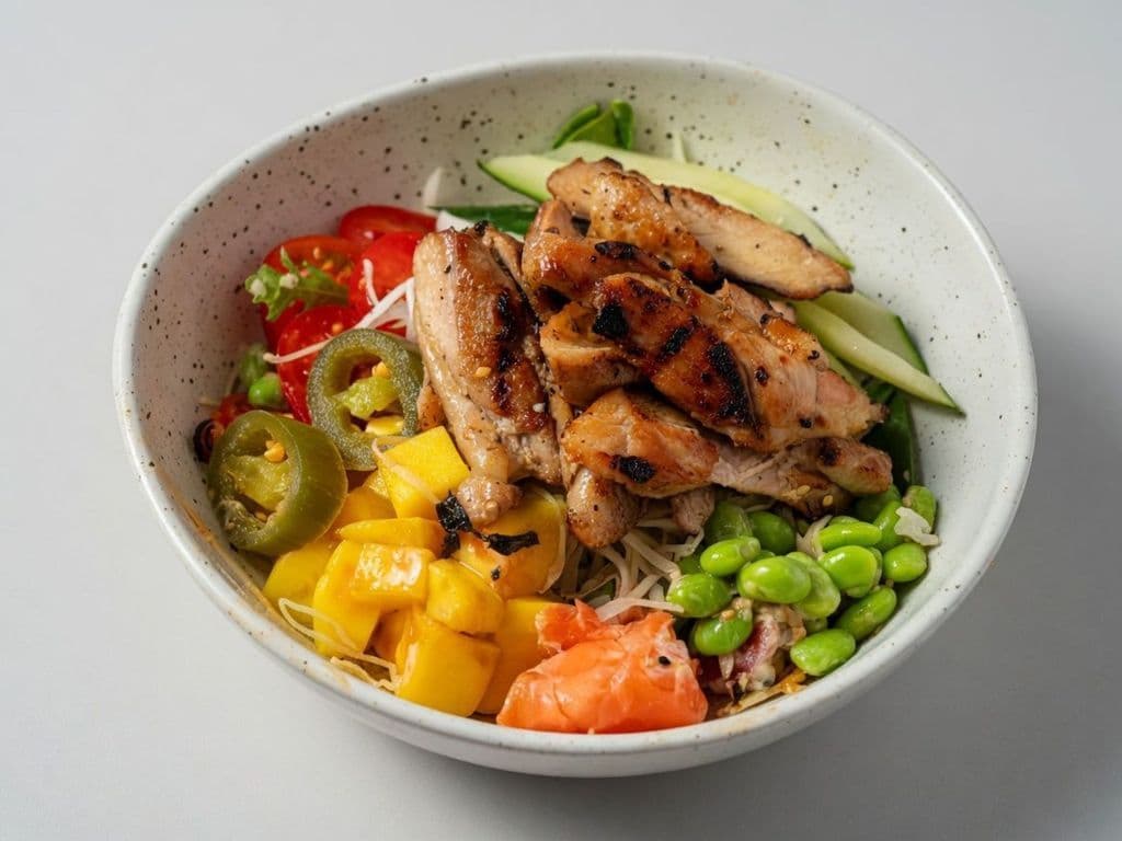 Grill Chicken Poke Bowl