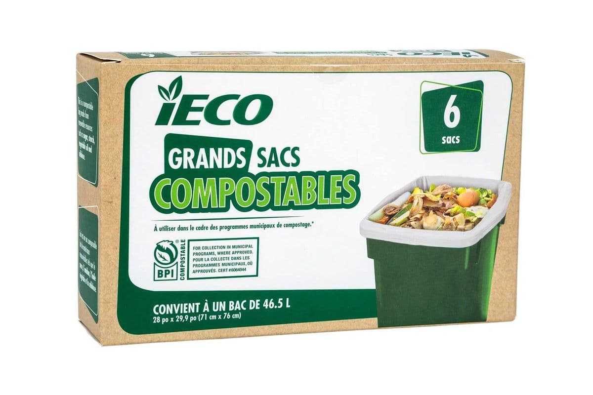 iECO Grands compostables sacs (6bags 28"*29.9")