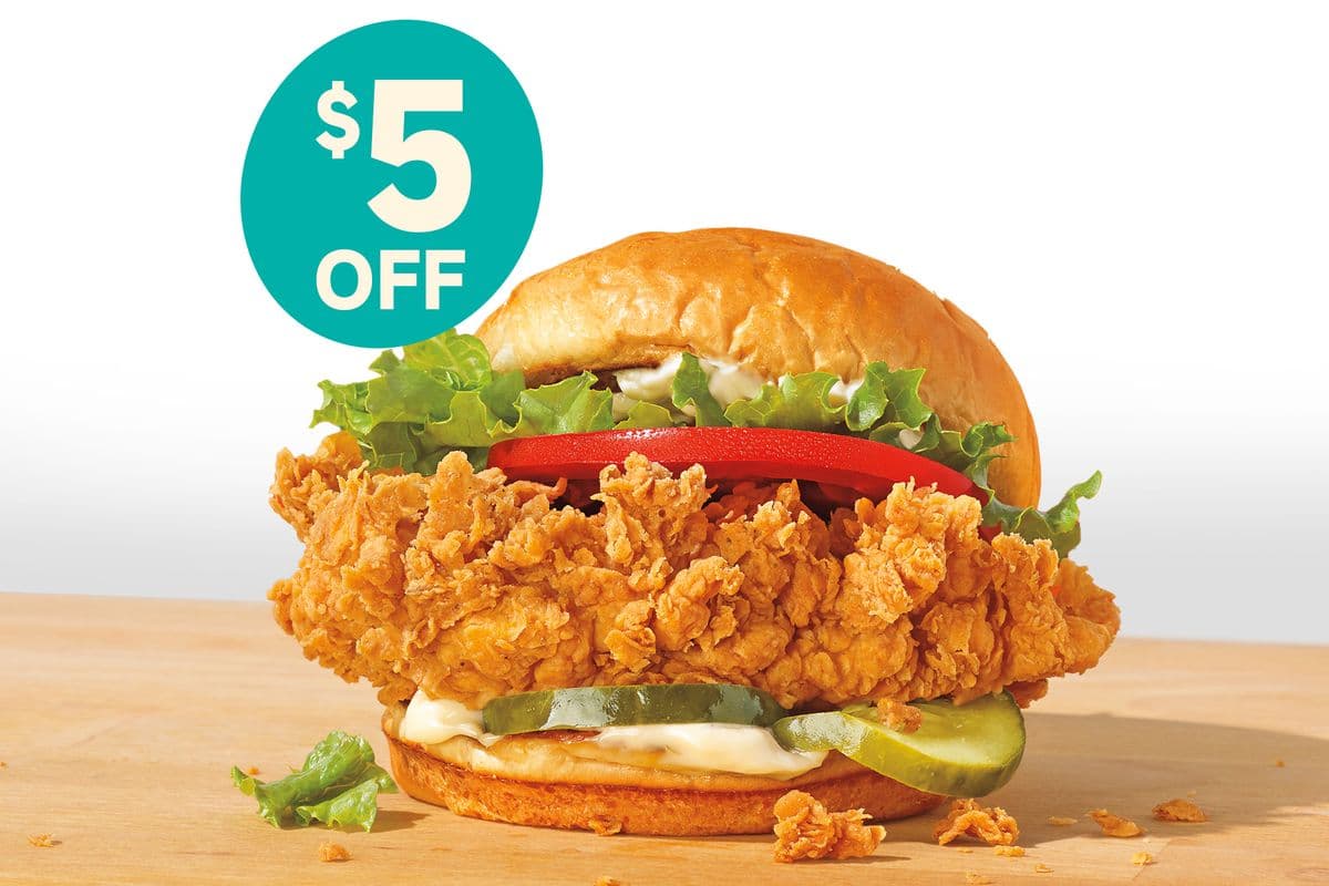 $5 Off Deluxe Chicken Sandwich