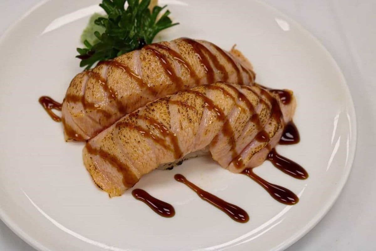 Seared Salmon Nigiri Sushi