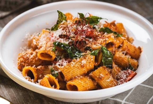 Basil N'duja Ragù Rigatoni