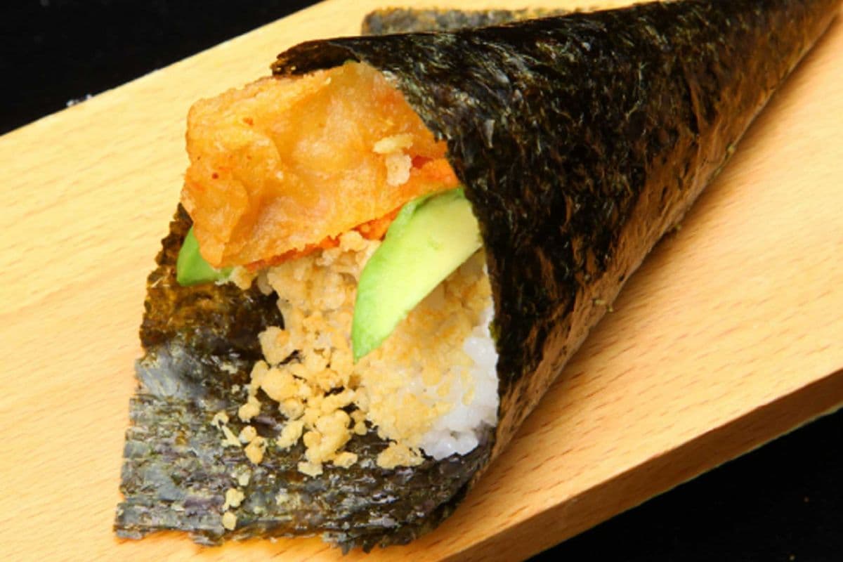 Yam and Avocado Hand Roll