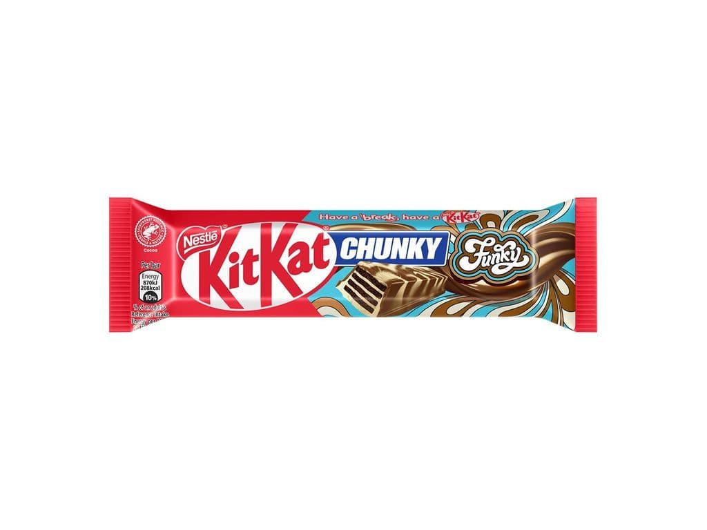 Nestle KitKat Chunky Funky Milk and White Chocolate Swirl Wafer Bar UK 49g