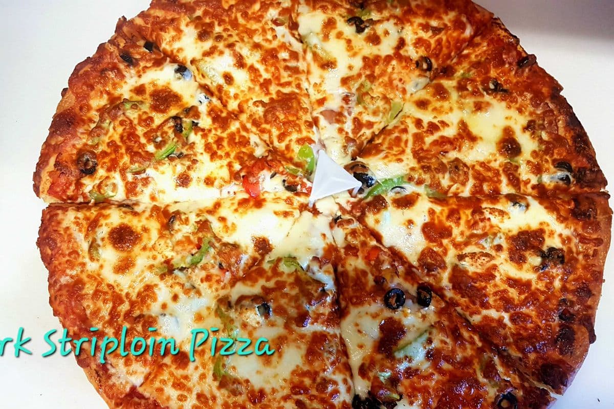 16" BBQ AAA Beef Striploim and Mushrooms Pizza