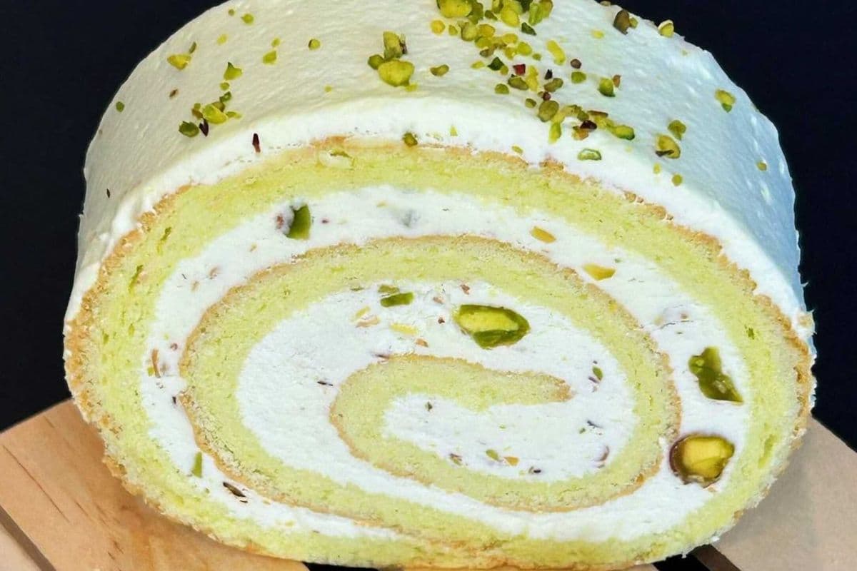Pistachio Roll Cake