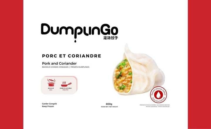 FD02-Pork & Coriander Frozen Dumplings(800g) / Porc & Coriandre Dumpling Congelée(800g)/
