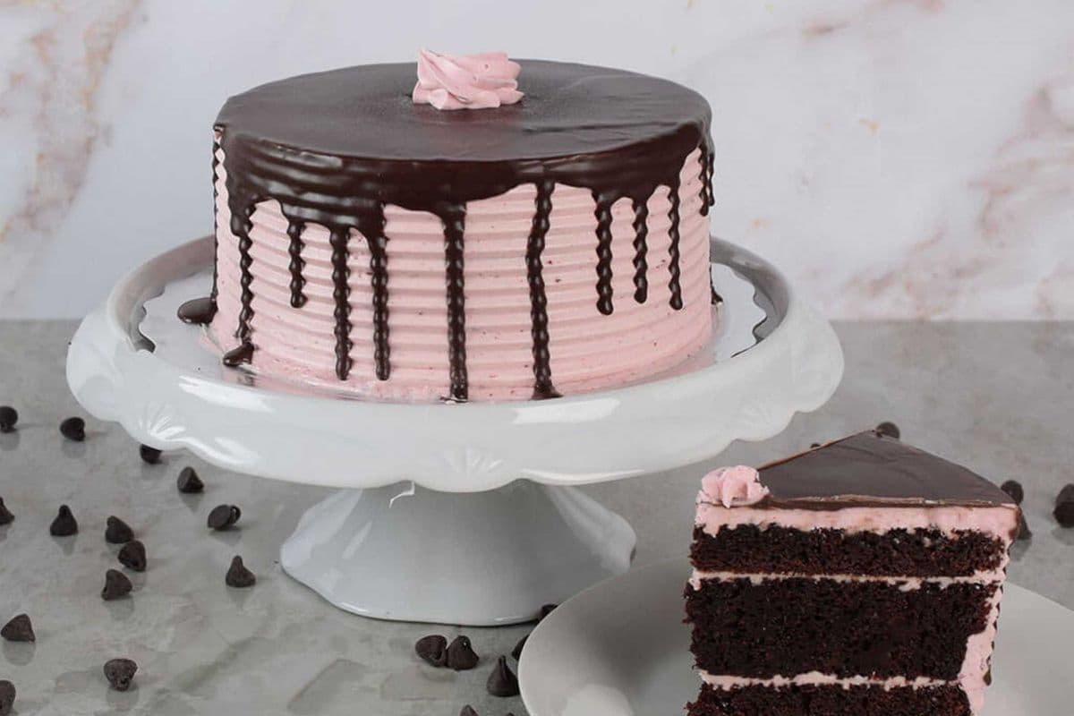 Chocolate Cake with Raspberry Buttercream 9"