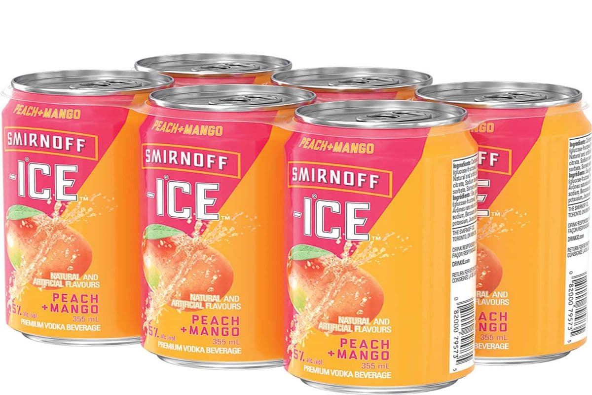 SMIRNOFF ICE PEACH & MANGO 6 CANS (6 x 355 ML)