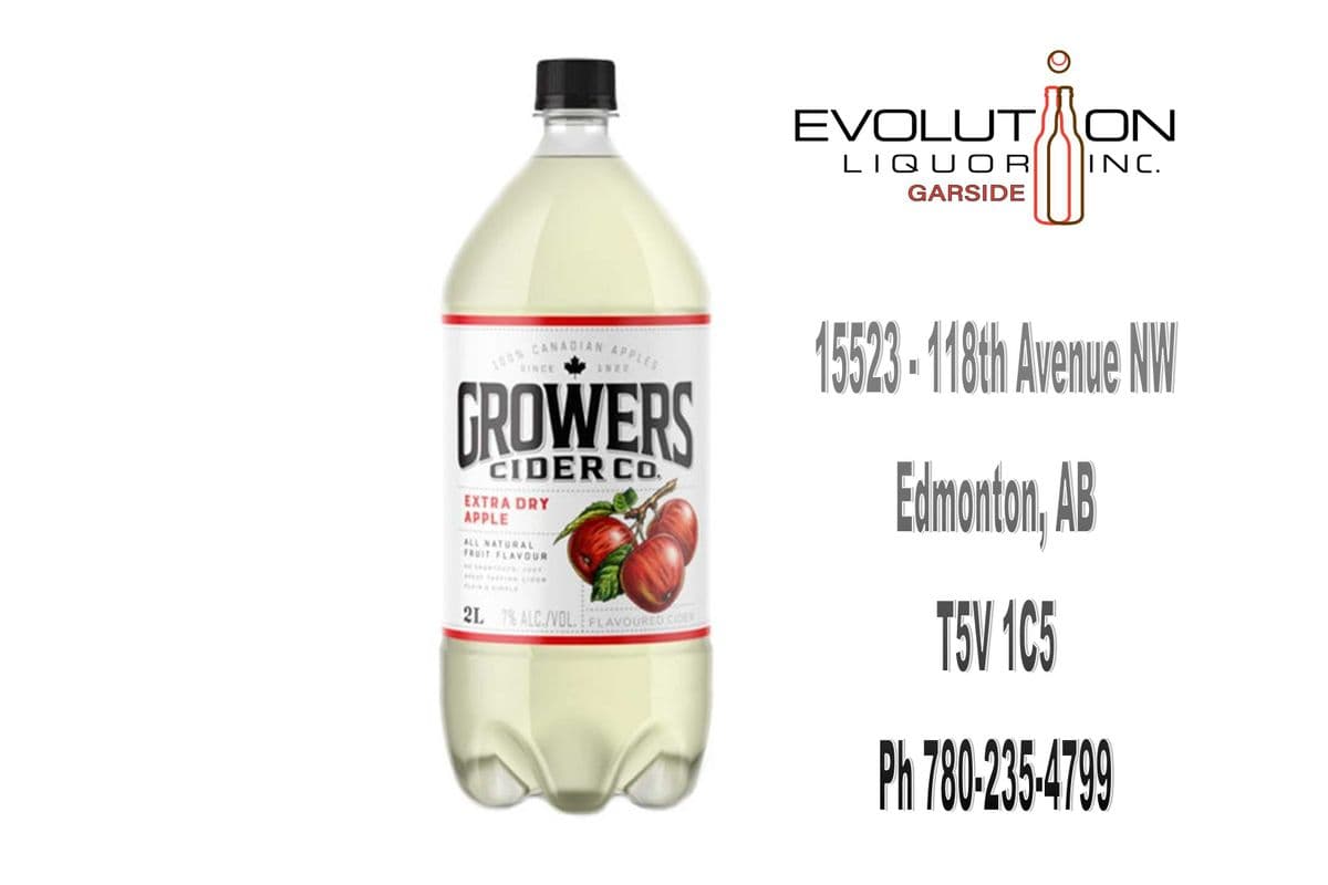 Growers Cider Extra Dry Apple P2000 (1 x 2L Plastic Bottle)