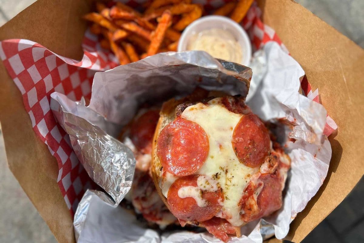 Upside Down Pizza Burger