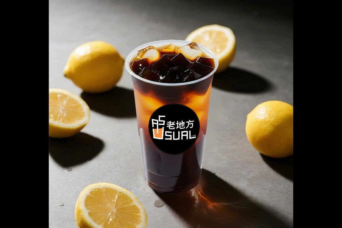 Brown Sugar Lemonade with Grass Jelly / 黑糖仙草檸檬汁