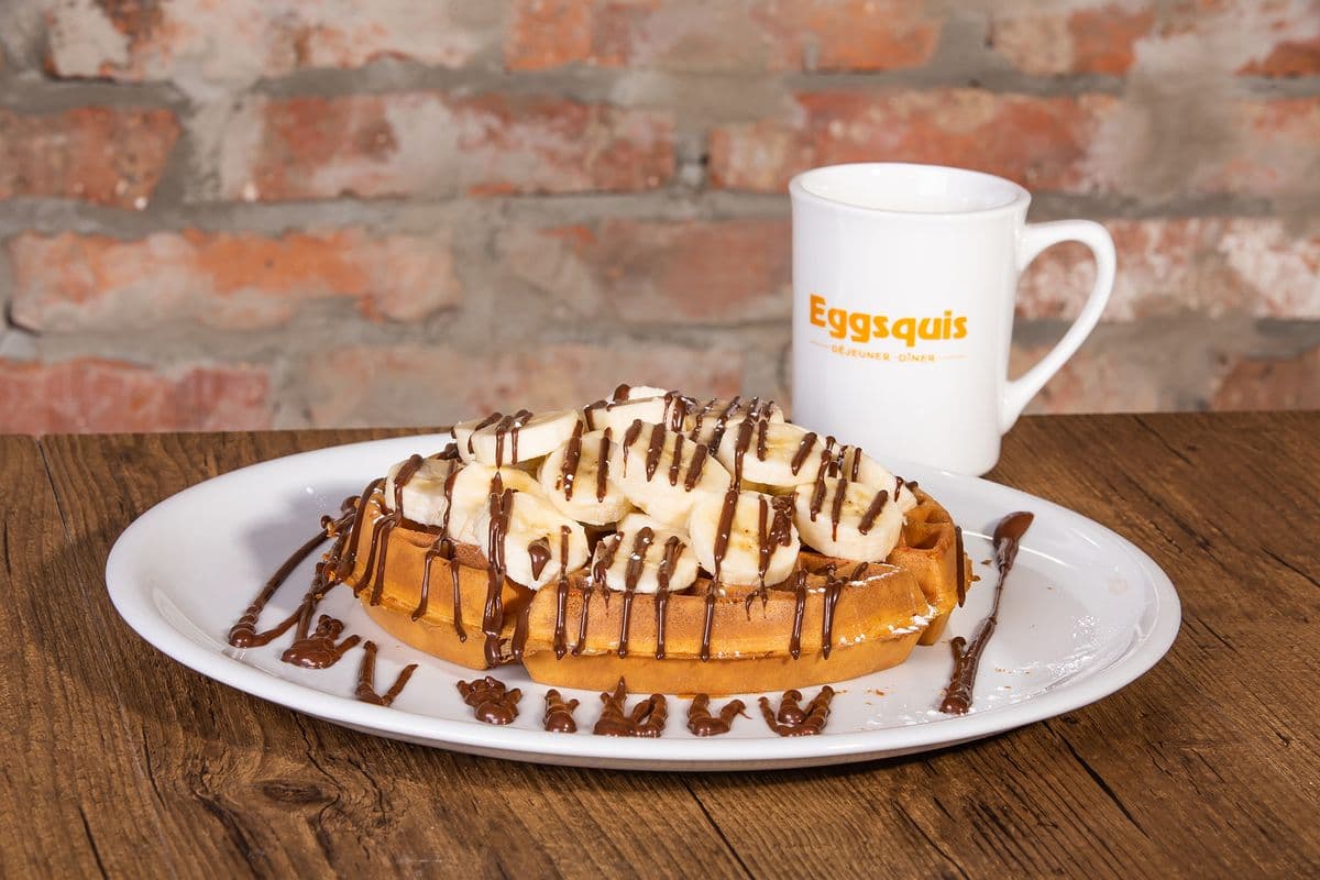 Gaufre Bananes et chocolat noisette / Bananas and Hazelnut Chocolate Waffle