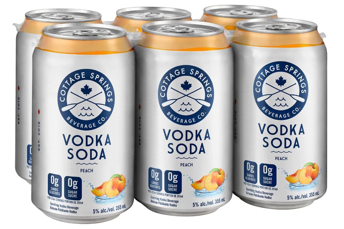 Cottage Springs Vodka Soda - Peach (6 Pack)