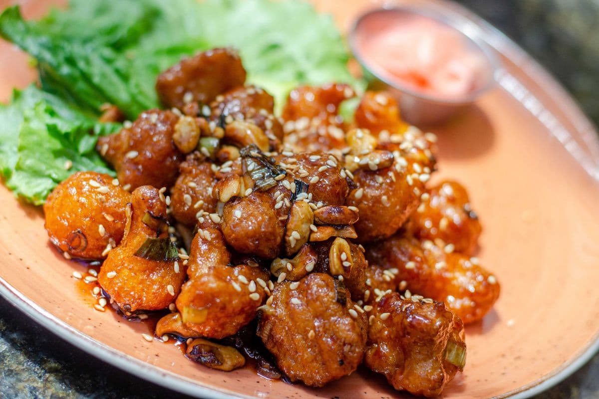 Sweet and Sticky Cauliflower Bites